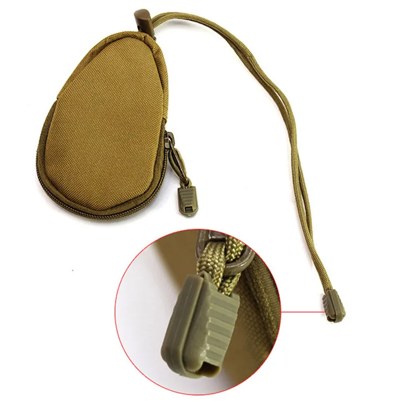 Outdoor Travel Mini Oxford Zipped Army Coin Purse Key Storage Bag with Keychain | Дом и сад