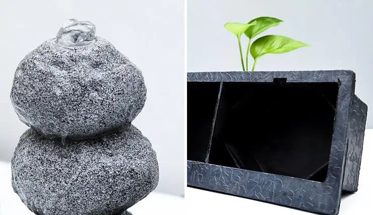 Китайский дзен, фонтан для воды, фэн-шуй, колесо, зеленое растение, украшение для рабочего стола, Лаки, дхарма, Будда, изделия из смолы