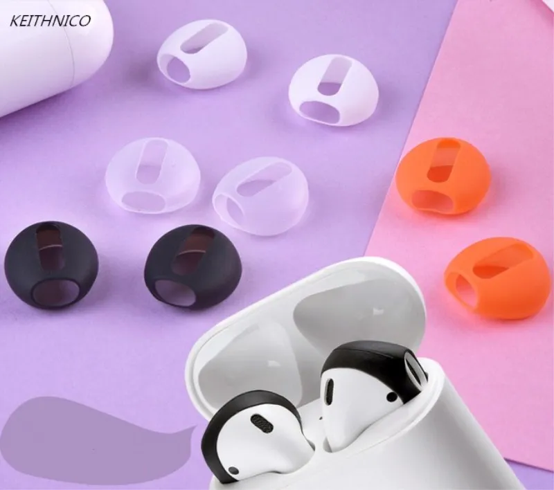 2 пары силиконовых наконечников для наушников Airpods сменные насадки улучшенная