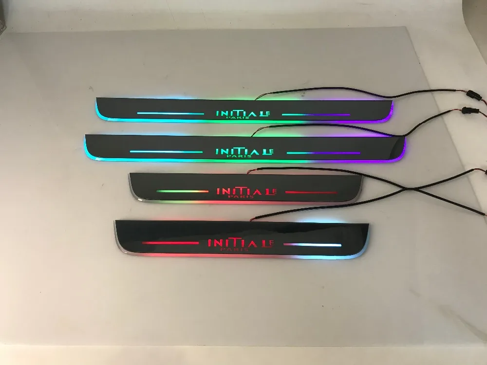 

Osmrk LED moving door scuff plate Nerf Bars & Running Boards door sill light overlays for infiniti q30 , top quality