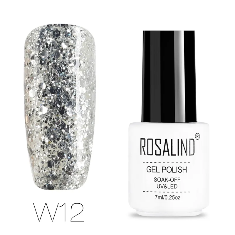 W12 Гель-лак ROSALIND, 1 шт., грунтовка для укрепления ногтей, УФ-Гель-лак, замачиваемый Полупостоянный лак, необходимый верхний базовый слой - Цвет: W12