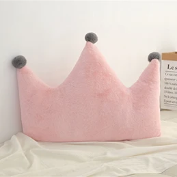 Pink crown Искусственный кроличий мех корона Сердце Луна Звезда Треугольник Форма плюшевая подушка полностью набитый искусственный кроличий мех подушка для женщин девочек - Цвет: Pink crown