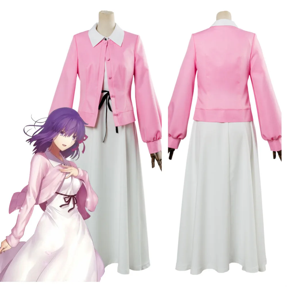 

Fate/Stay Night Косплэй костюм платье с Сакурой розовые Косплэй костюм