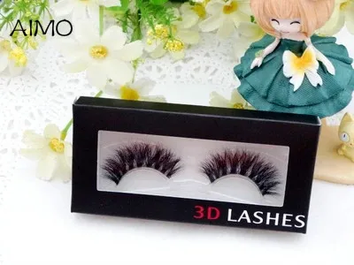 Новый стиль 100% реальный 3D норковый мех полоса крест Фотоэлементы ресницы