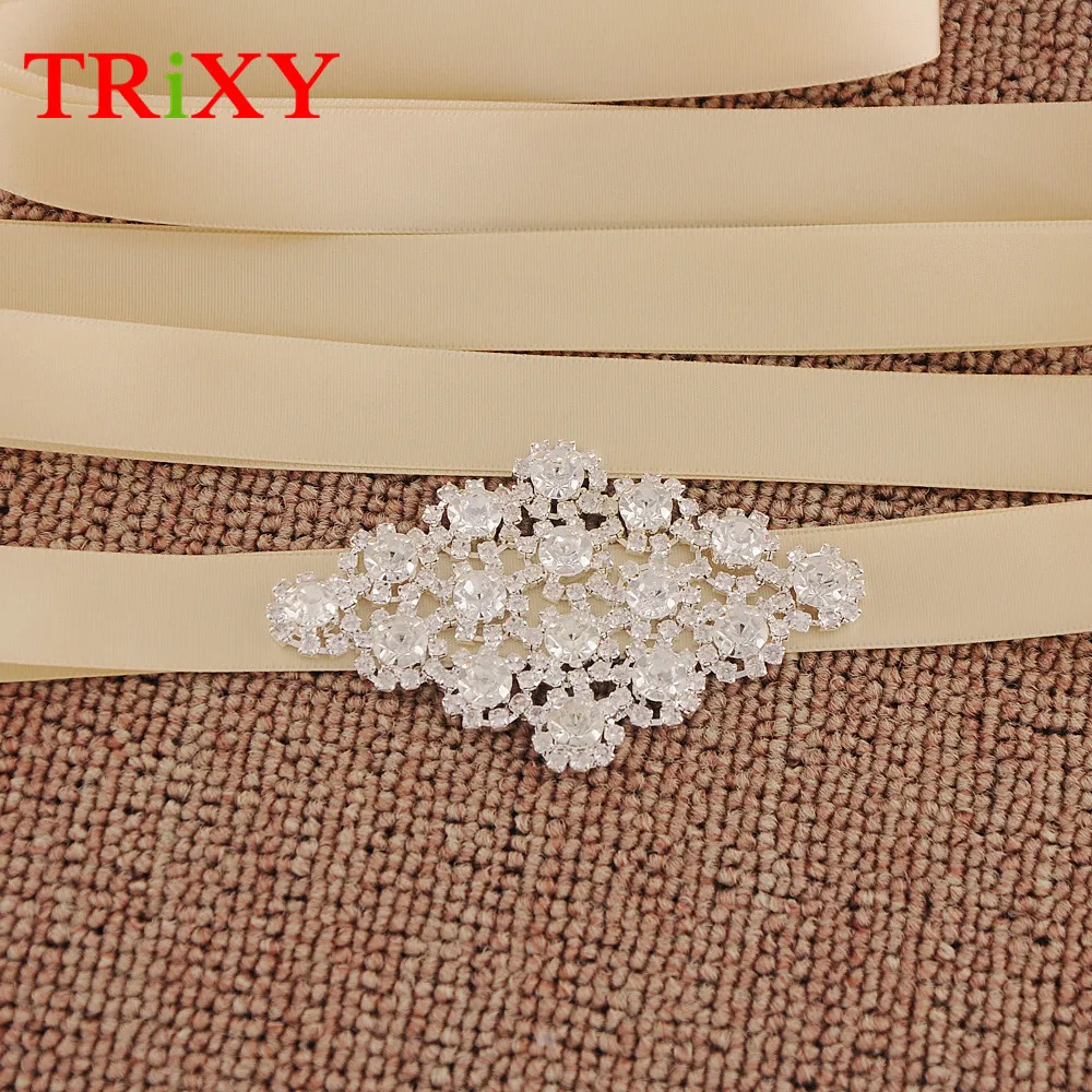 TRiXY S06 Бесплатная доставка Стразы Свадебный Пояс Серебряный Diamond свадебный пояс