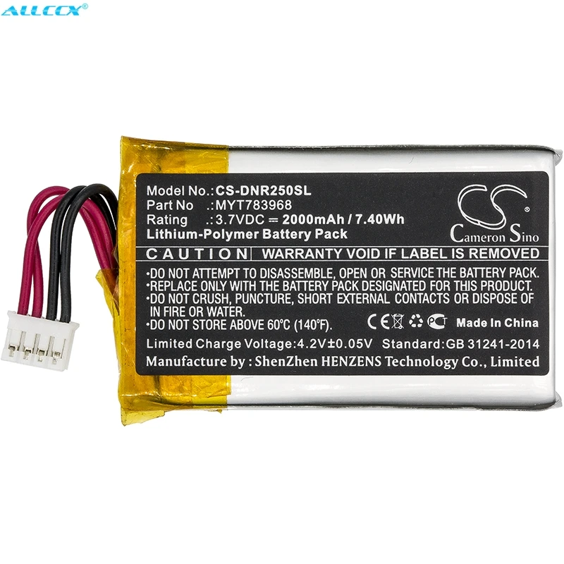 Cameron Sino 2000 мАч аккумулятор MYT783968 для DeLorme AG-008727-201 lnh20 INRCH25 InReach Explorer inReach SE Q639603N T7V1315 |