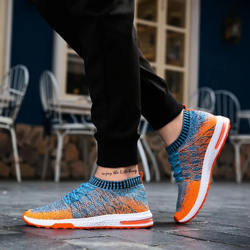 spring summer Sneakers Men Shoes Mesh Beathable Casual Slip On Summer Male Sneaker Trainers Plus Size 39-46 | Обувь