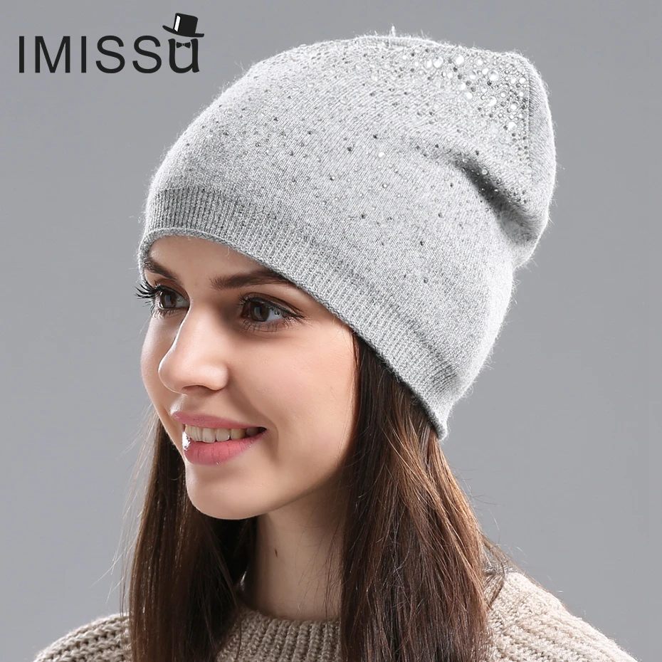 Женская зимняя шапка маска с кристаллами однотонная|masking cap|women winter hatwinter hat |
