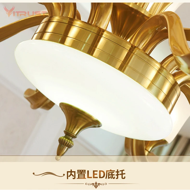 American Copper suspension lamp Modern lighting fixtures suspended lamps Led Chandeliers Lamp Dining Room Hanging Lights Fixture | Лампы и