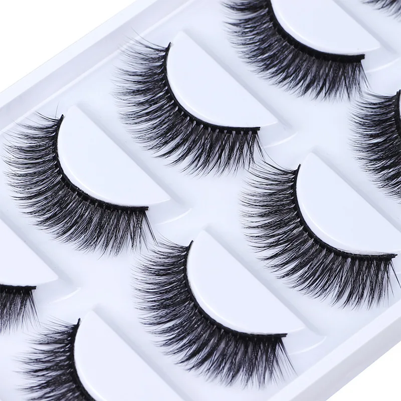 

2018 New 5 Pairs Mink Eyelashes Natural Makeup Long 3D Volume Lashes Hand Made Soft False Eyelashes Extension maquiagem