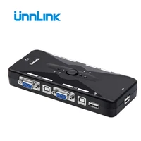 unnlink 4x1 vga kvm switch usb 2 0 4 in 1 out switcher 4 pcs computer laptor sharing printer monitor mouse keybord auto switch