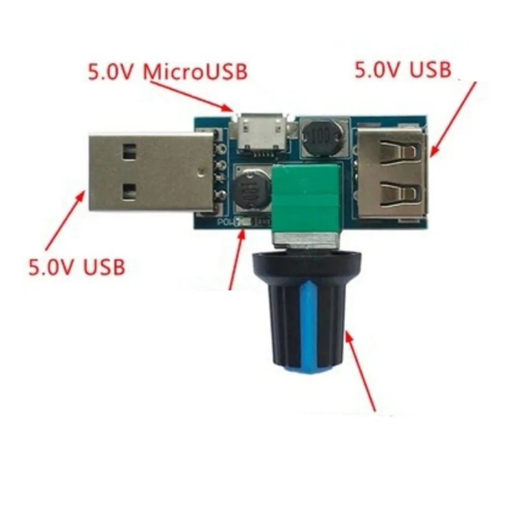 USB вентилятор регулятор скорости ветра громкости воздуха печатная плата