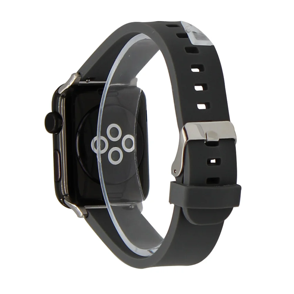 Силиконовый резиновый ремешок для наручных часов + Пружинные адаптеры iWatch Apple Watch