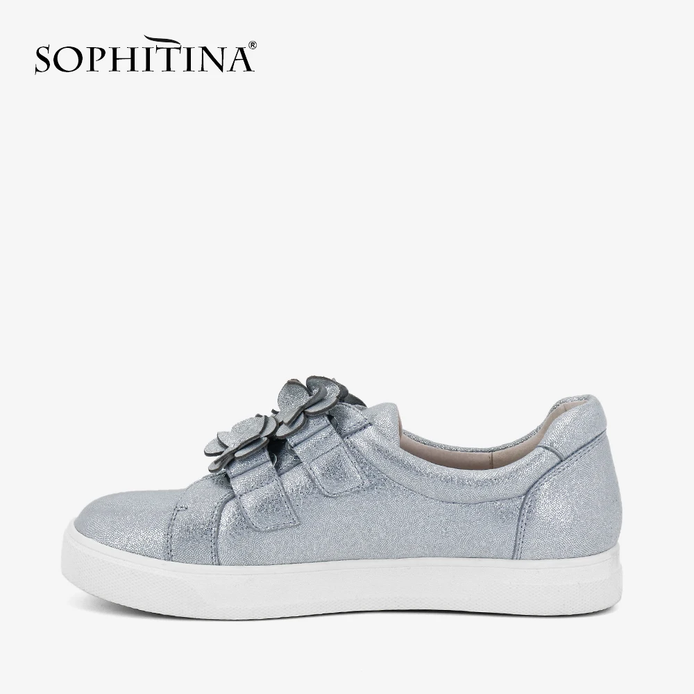 SOPHITINA 2019 новые модные брендовые женские Туфли без каблуков с цветами из