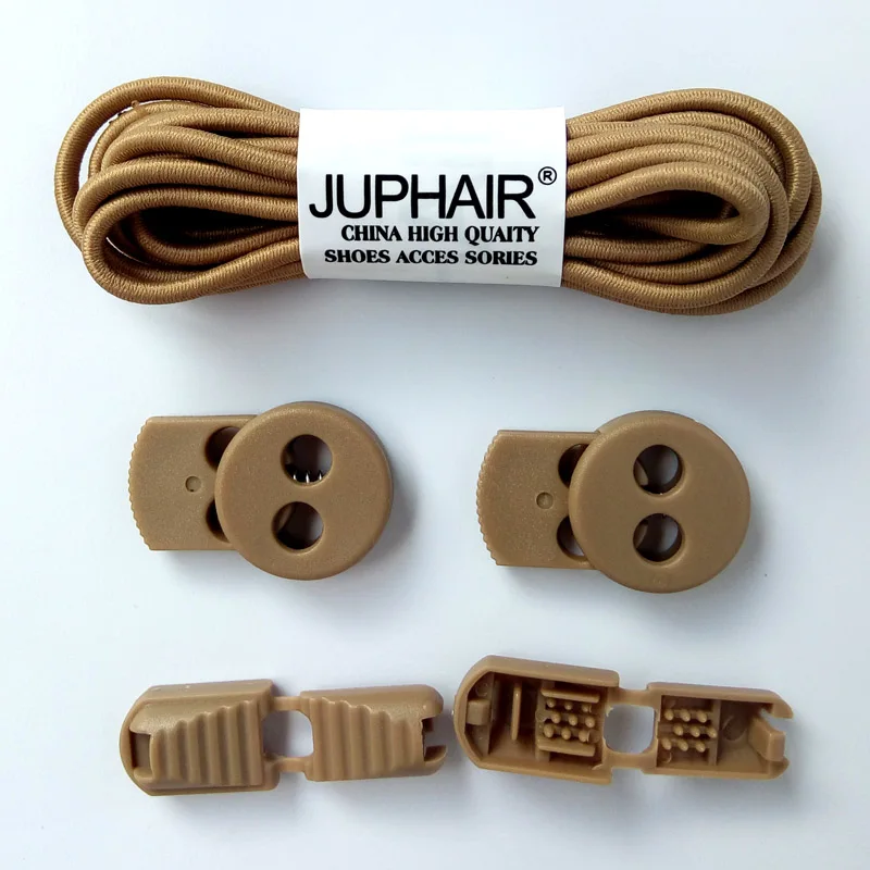6 Light Brown Новинка; 1 пара; круглые модные шнурки без завязок; фиксирующая обувь; шнурки; эластичные шнурки для шнурков; для бега, триатлона, спорта, фитнеса - Цвет: 6 Light Brown