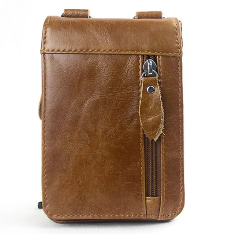 Для мужчин сначала Слои коровьей натуральной кожи моды Crossbody Сумка пояс поясная