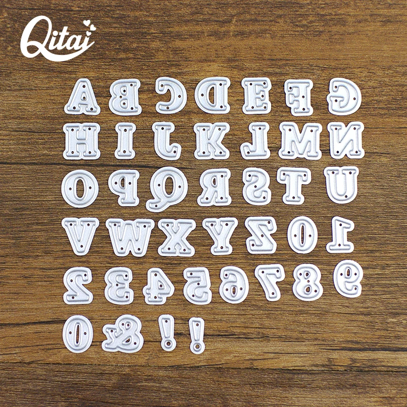 Металлические резные штампы A-Z букв и цифр 0-9 QITAI 40 шт./лот DIY Современные поделки