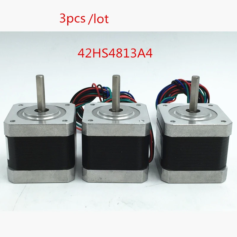 Абсолютно новый 3 шт./лот 42HS4813A4 0.52NM 74 oz. in 48 мм 2Ph 1 8 градусов 1.3A Nema17 шаговый