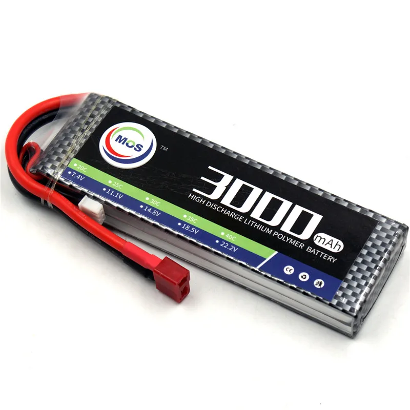MOS 2S RC LiPo батарея 7 4 v 3000mAh 40C Li Po батареи для радиоуправляемый самолет Квадрокоптер
