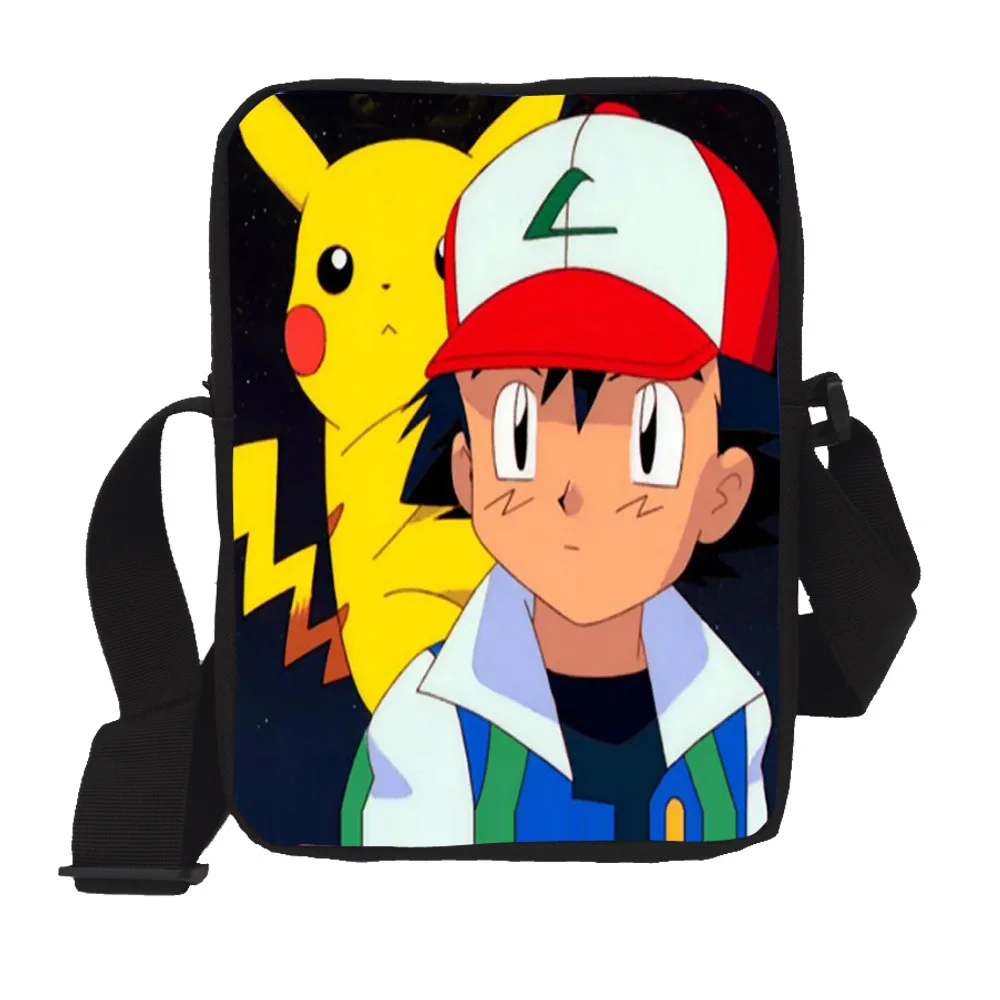 Мини сумка мессенджер с героями мультфильмов Pokemon повседневная Pikacun школьные