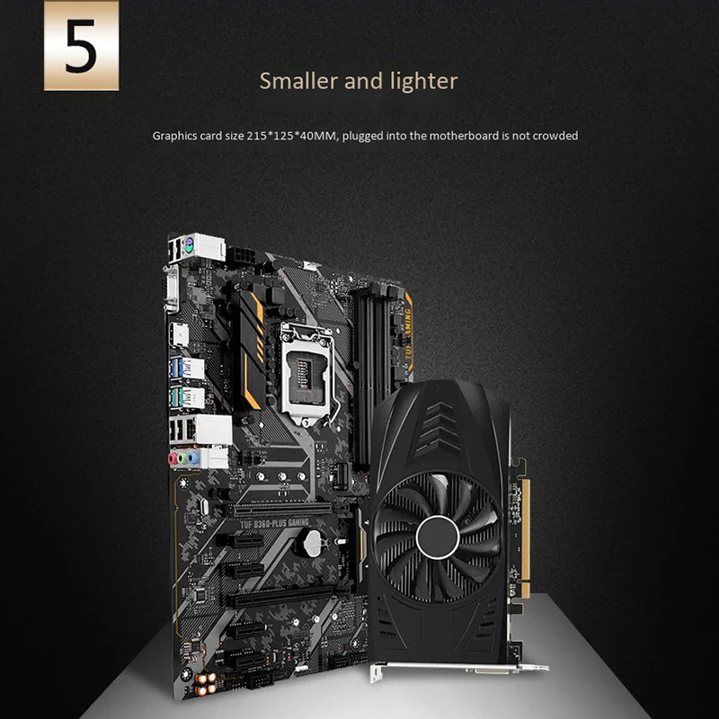 Rx 560 Gpu 4 ГБ Gddr5 128Bit игровой Настольный ПК Видеокарта поддерживает Dvi D/Hdmi2.0B Pcie