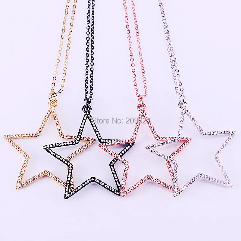 8 шт. женское колье с белым/черным фианитом|Ожерелья подвеской| |