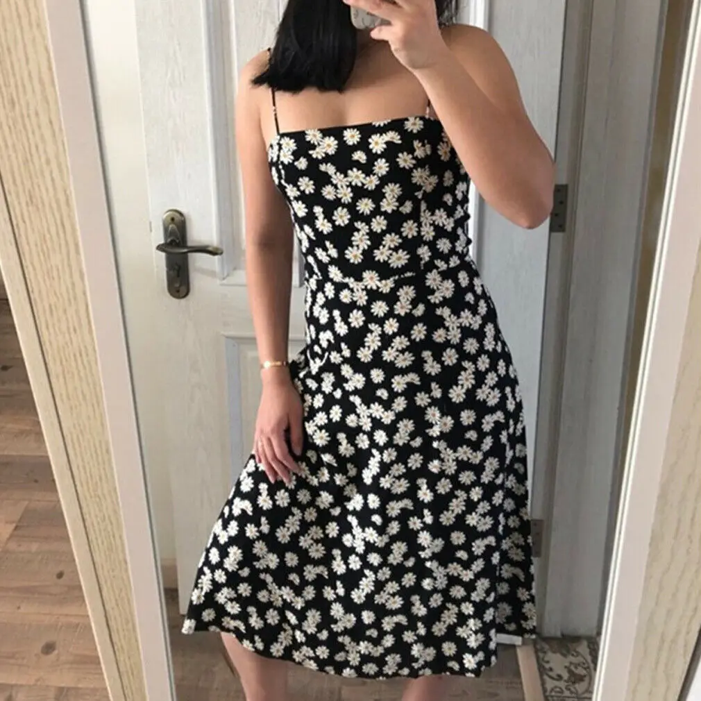 Платья с принтом подсолнуха Boho женские повседневные длинные макси для вечеринки