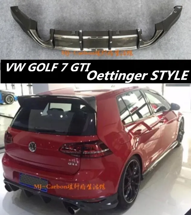 Углеродного волокна задний бампер спойлер, диффузор для Volkswagen VW GOLF 7 GTI быстро EMS