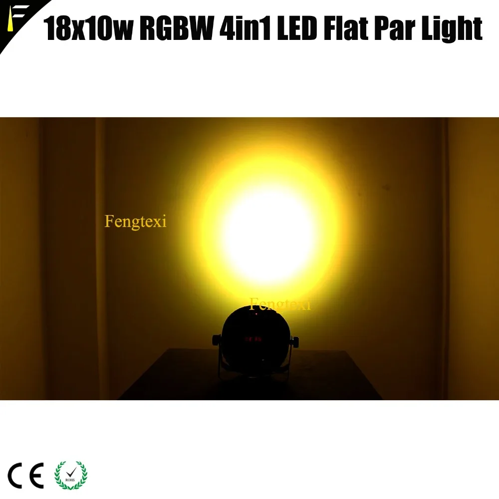 Компактный плоский Par 18x10w LED RGBW 4в1 алюминиевый тонкий цвет мыть свет клуб может