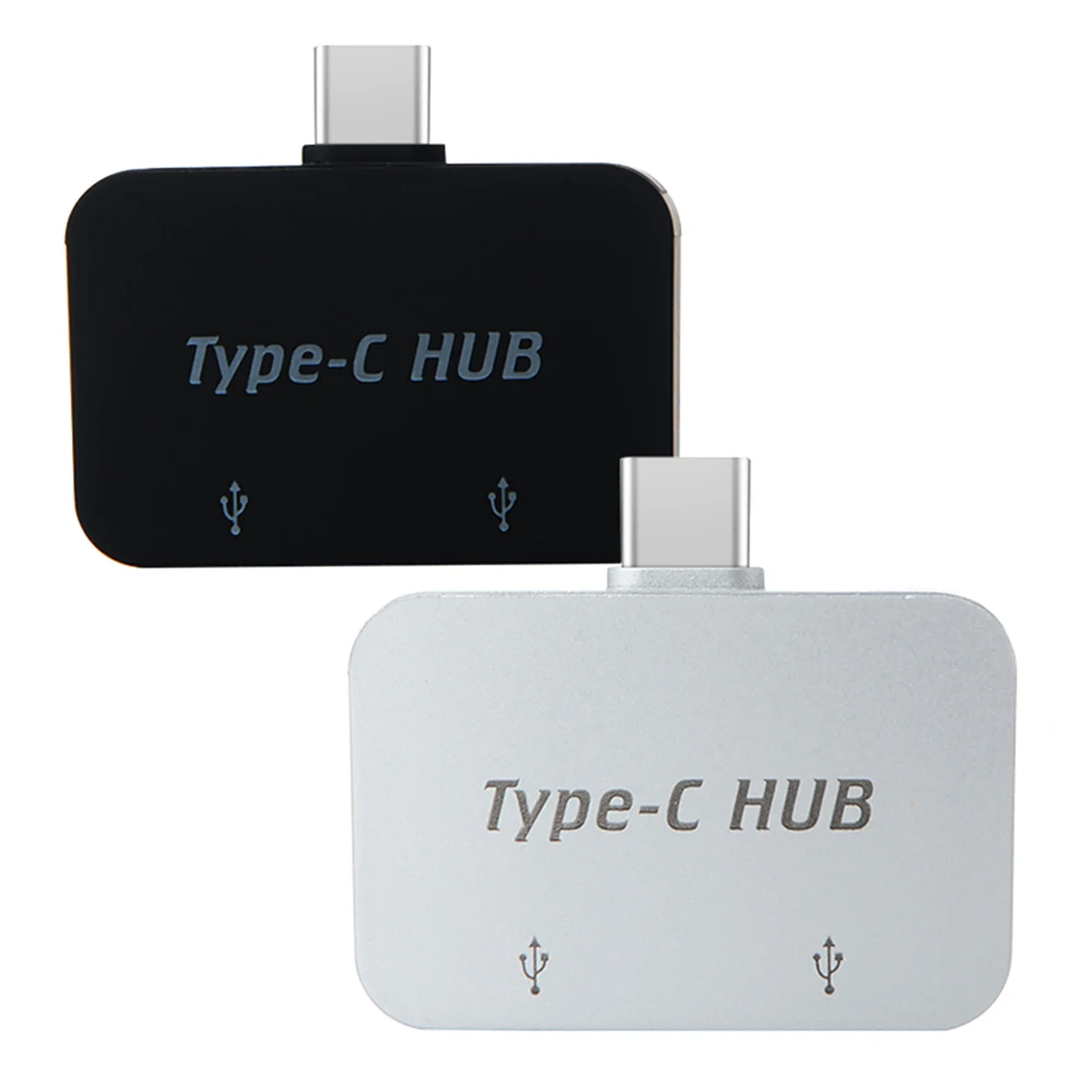 Портативный Разветвитель USB 3.1 Type-C на 2 порта 3 0 OTG хаб пластиковый адаптер для