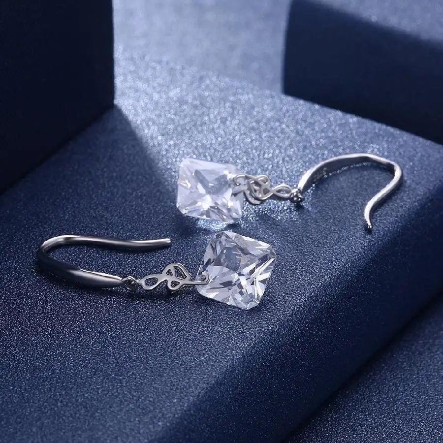 KITEAL 2018 women earrings 925 sterling silver cubic cz zircon jewelry earings bijoux femme|Серьги-подвески| |
