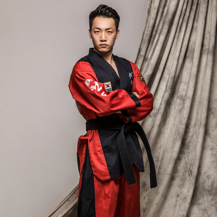 Боевые искусства TKD Tae Kwon Do с V образным вырезом для взрослых и детей рандомные