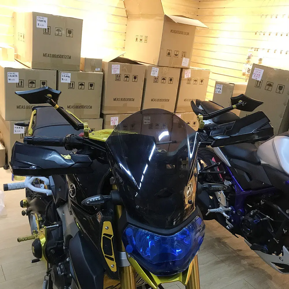 ЧЕРНЫЙ МОТОКРОСС Руль Ручка защитные пластины защита для рук для Yamaha MT07 MT09 XSR700 SXR900 MT-07- Kawasaki Z900