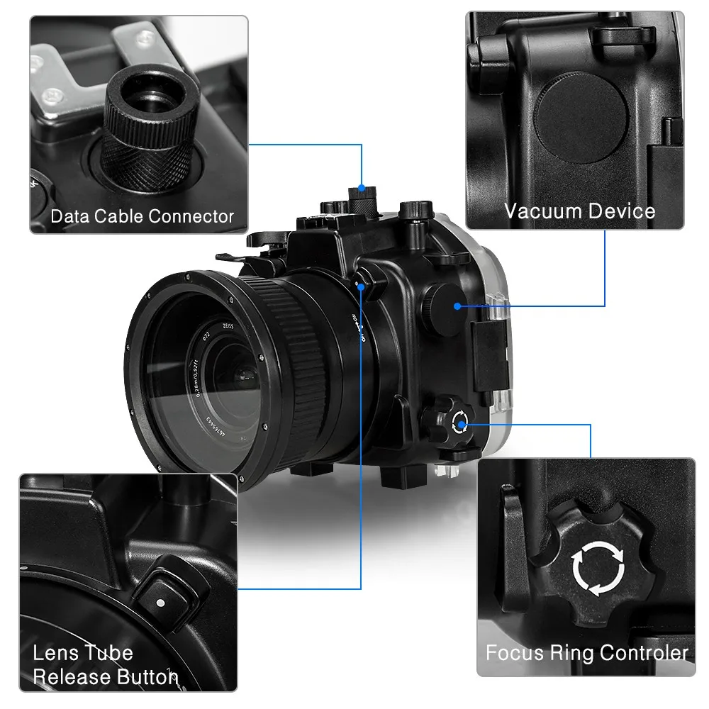 Водонепроницаемые чехлы для подводной камеры Seafrogs 40 м/130 футов чехол Sony A7 III A7R