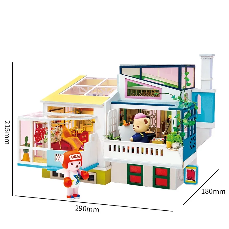TD05 Painting Studio Новинка игрушки Robotime DIY роскошный дом медведь мебель дети взрослые Деревянные маленькие модель кукольного домика люкс Кукольный дом jooyoo - Цвет: TD05 Painting Studio