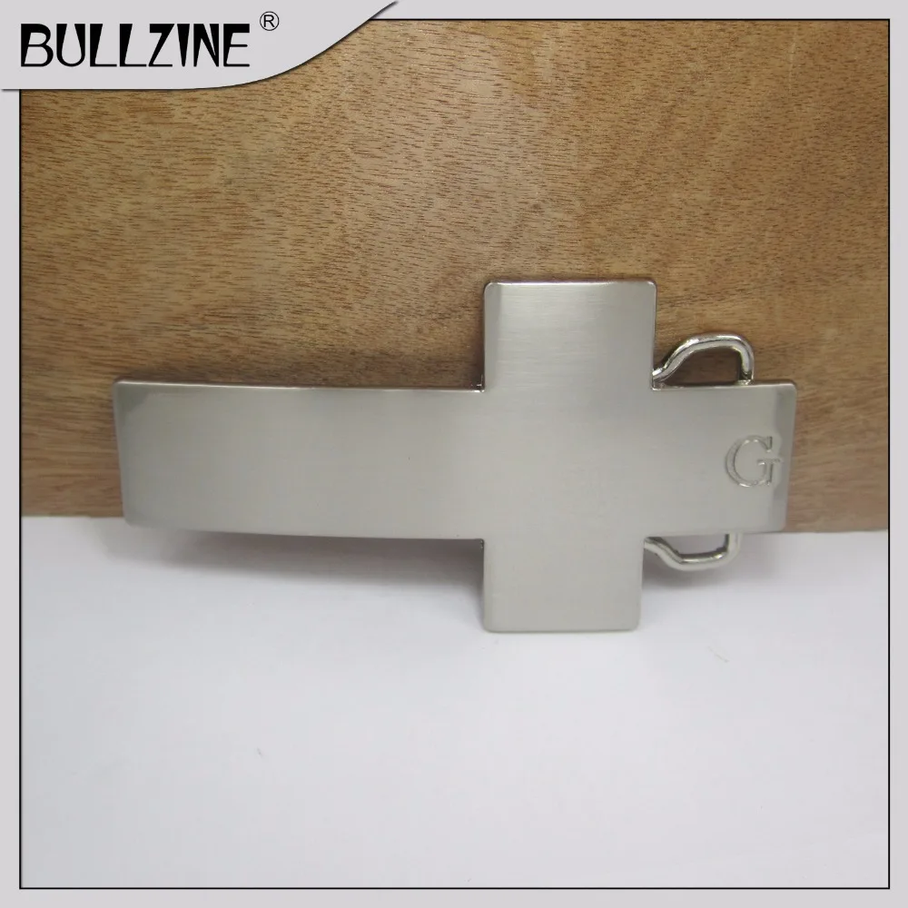 Bullzine оптовая продажа крест ремень пряжка с серебряной отделкой FP 02996 подходит для