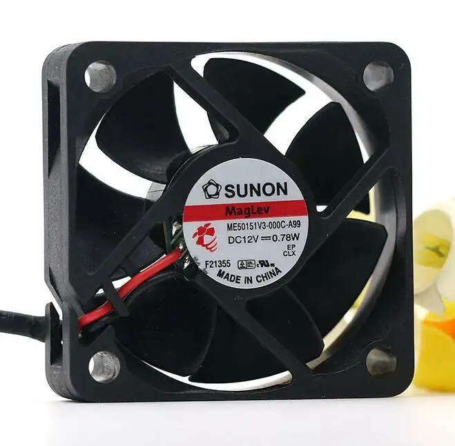 SUNON ME50151V3 000C A99 5015 5 см DC 12V 0 78 W 50*50*15 мм 2 провод Мощность Вентилятор