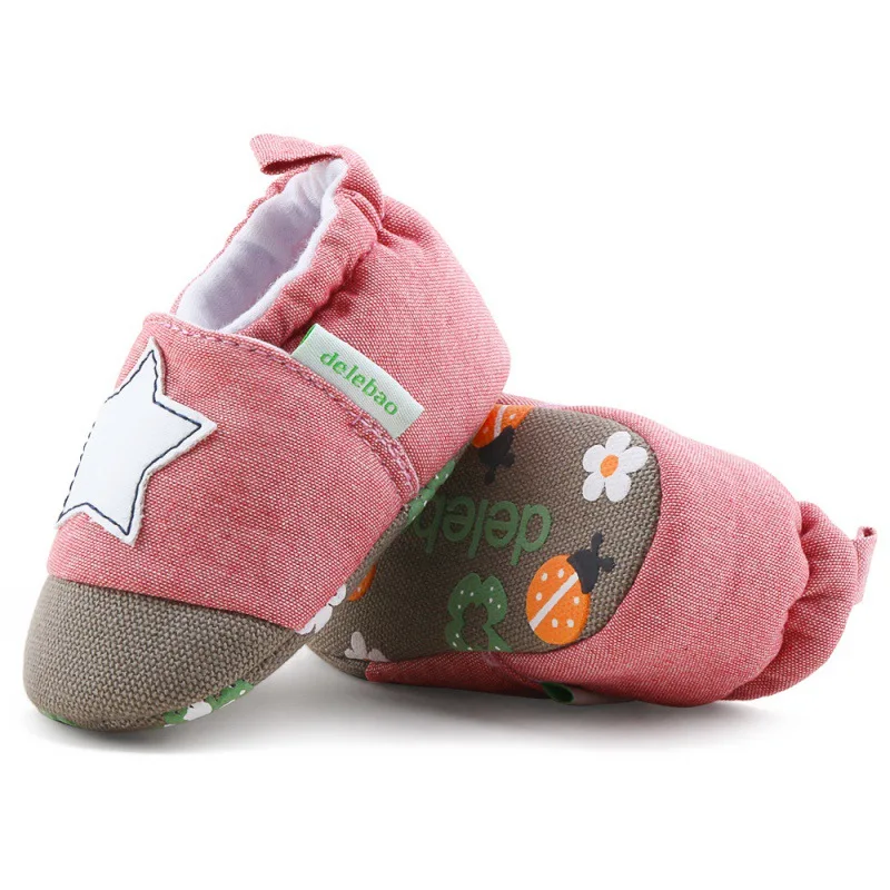 

Unisex Baby Warm Shoes First Walkers Cute Star Print Infant Cotton Anti-Slip Soft Sole Casual Walking Shoes autumn spring