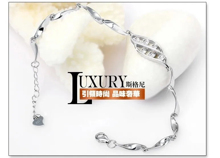 Women Silver Plated Link Heart Wrist Bracelets Fashion Gift Jewelry Chain Bracelet | Украшения и аксессуары