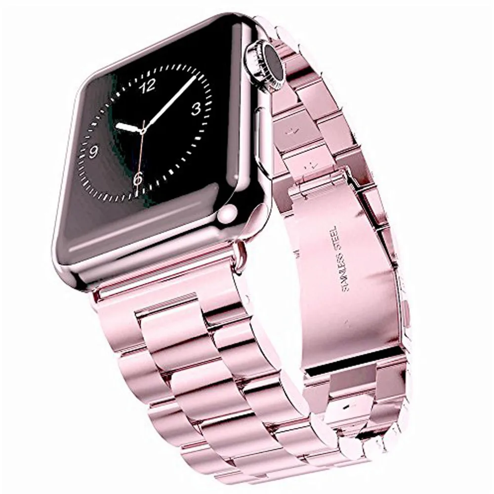 Ремешок из нержавеющей стали для наручных часов correa apple watch band 4, 40 мм, 44 мм, браслет из звеньев, ремешок для наручных часов montre, металлический ремень