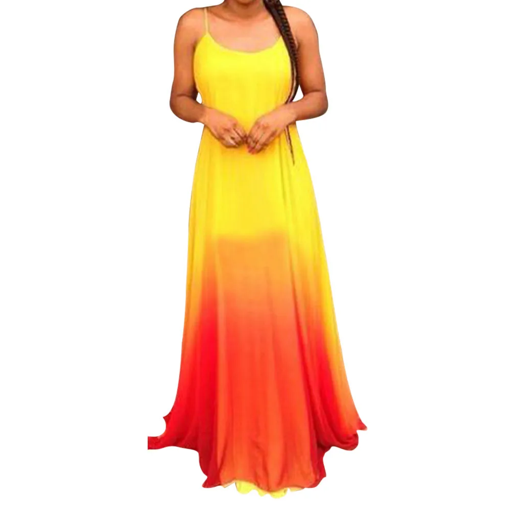 Женское платье-макси на бретельках JAYCOSIN летнее платье без рукавов 2019 | Женская