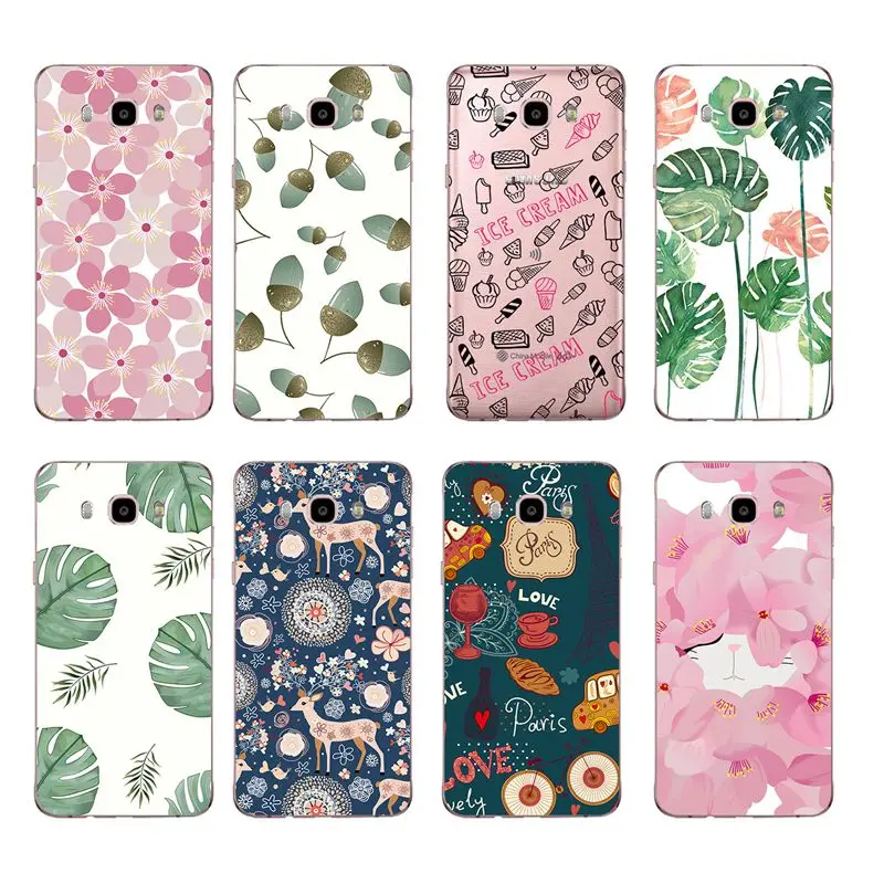 Мягкий ТПУ чехол для телефона модный винтажный цветочный розовый цветок Samsung A3 A5