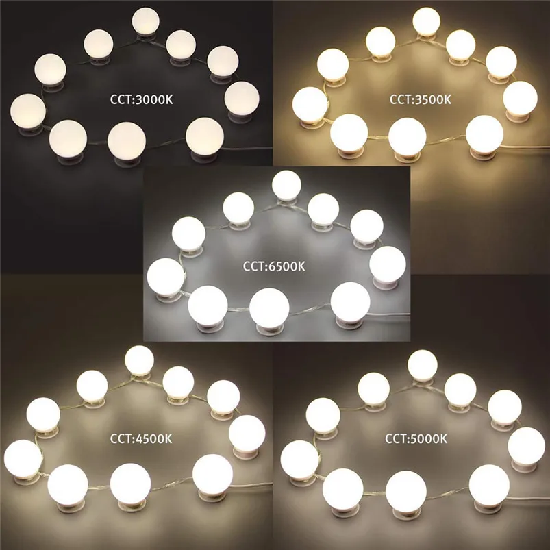 DIY 10LED затемнения косметическое зеркало светильник s Набор для макияжа Голливуда