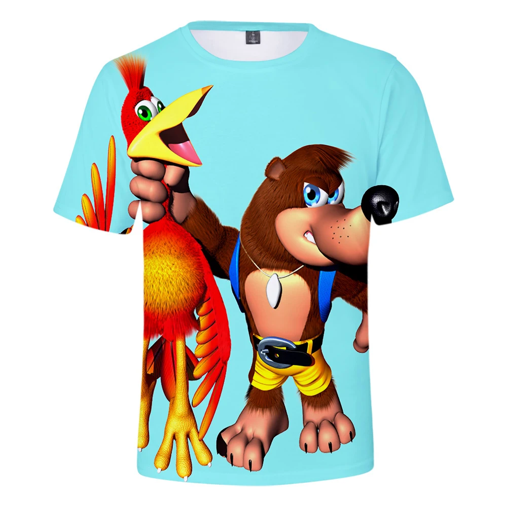 Мужская Уличная футболка с коротким рукавом в стиле Харадзюку Banjo Kazooie уличная