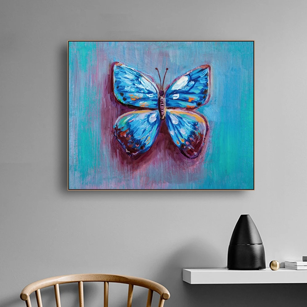 

Abstract Butterfly Paintings on Canvas Art Print Animal Picture for Baby Room Wall Poster Nordic Scandinavian Pop Art Home Decor