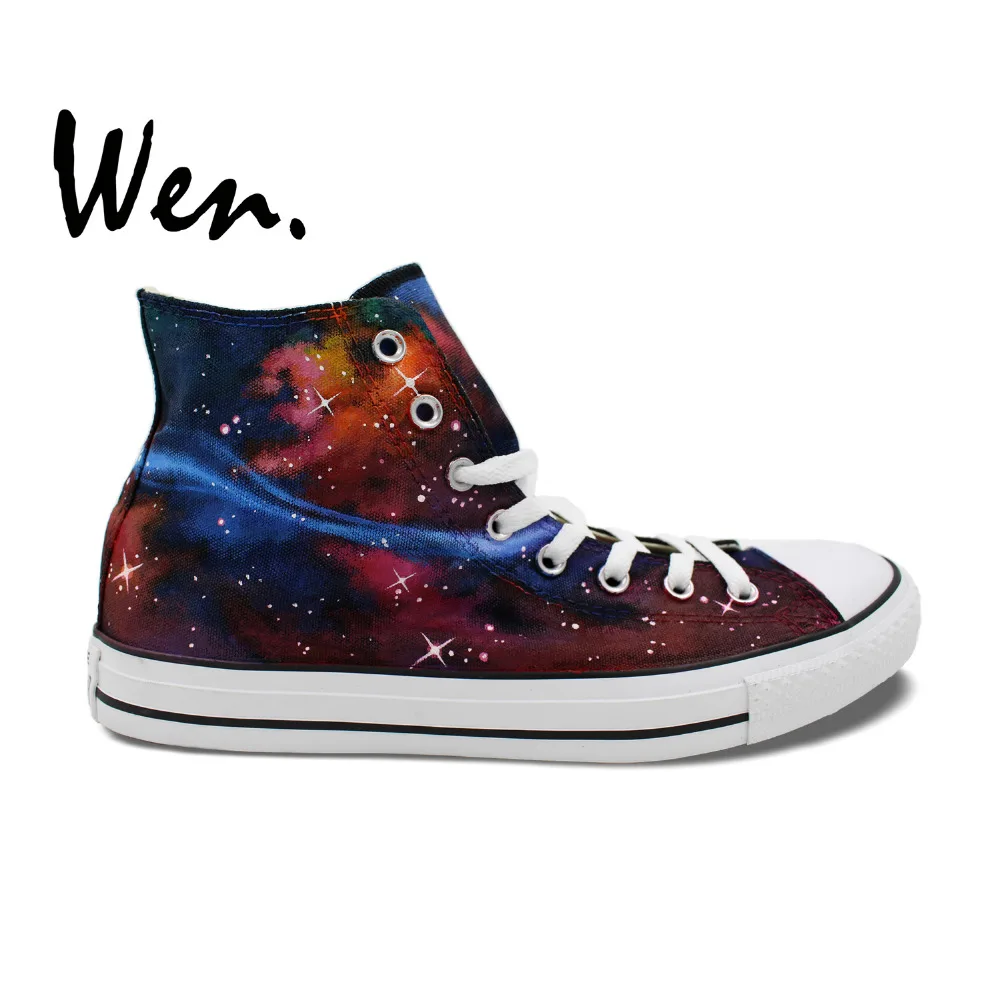 

Wen Original Design Custom Hand Painted Shoes Carina Nebula Starlight Galaxy Men Women's High Top Canvas Sneakers
