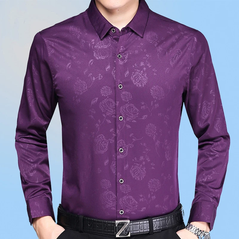 2019 Хлопок slim fit с длинным рукавом мужская рубашка платье camisa social masculina blusas