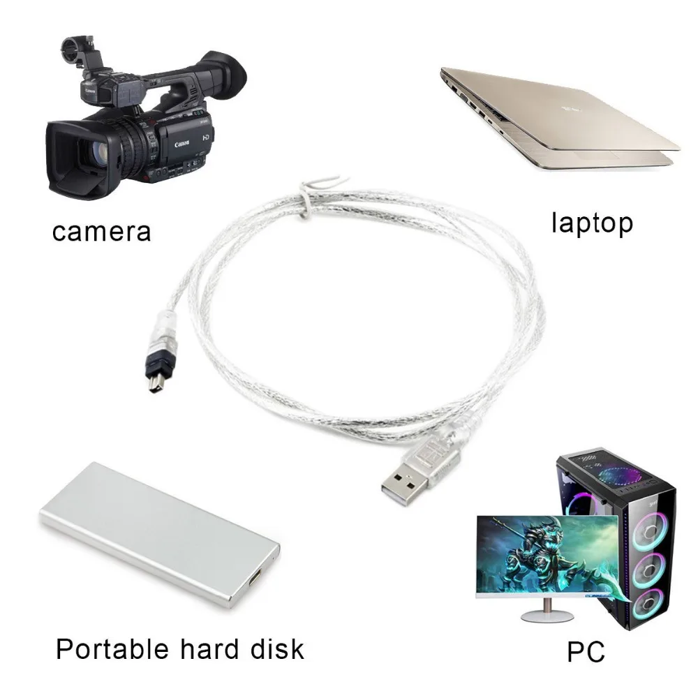 Кабель для передачи данных LBSC 4 контакта IEEE 1394 к USB мини-штекер Firewire мини-DV HDV