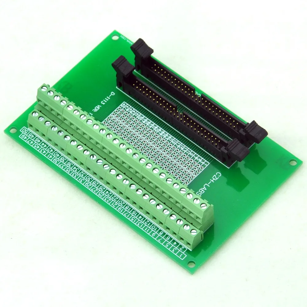 IDC-50 2x25pins 2 0 мм двойной разъем для мужчин коммутационная плата винтовые клеммы