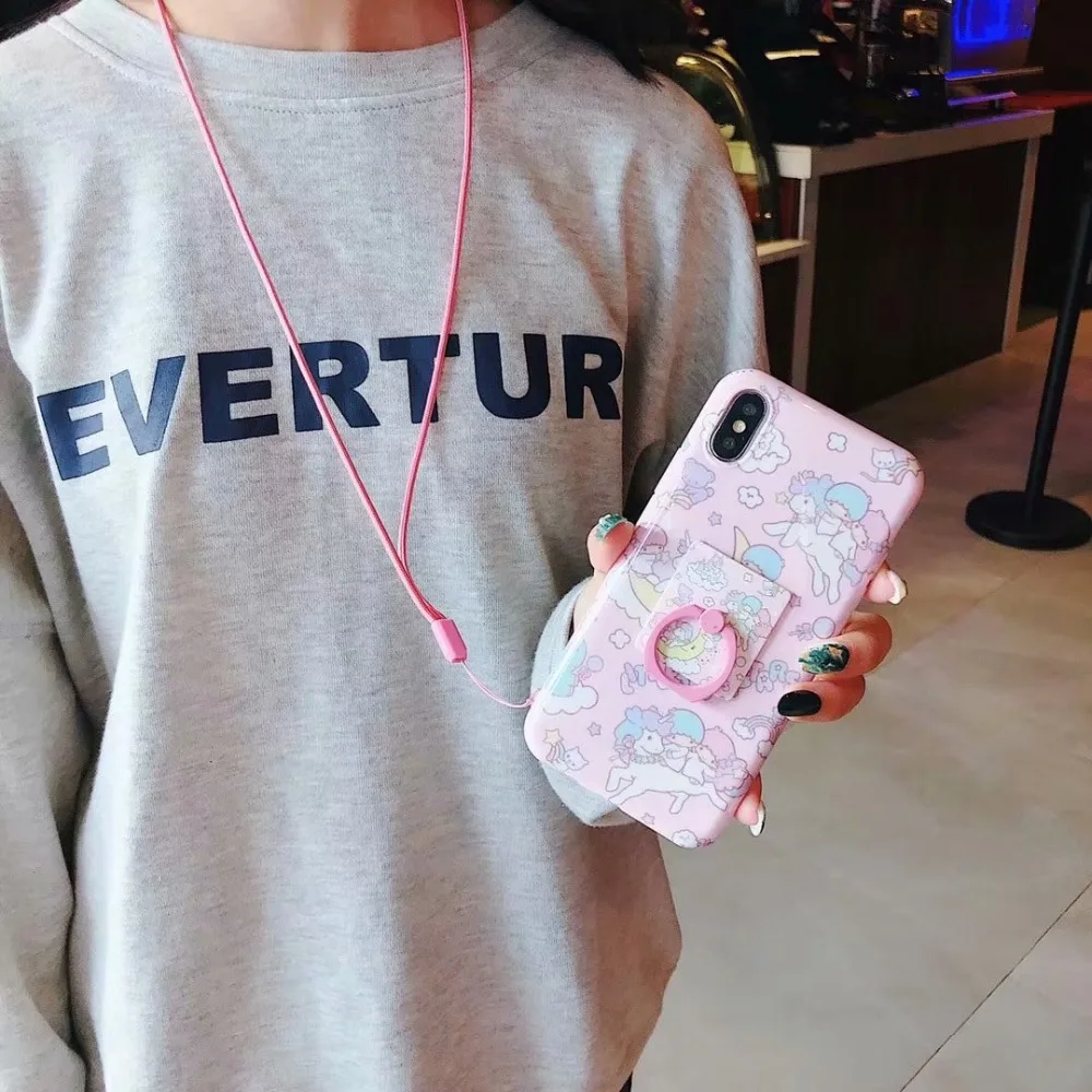 ORYKSZ для iphone X XR XS MAX чехол Роскошная Мелодия с рисунком мягкий силиконовый кольцом